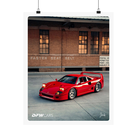 Ferrari F40 Poster