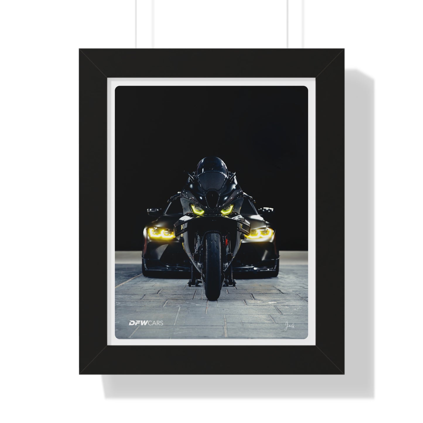 BMW M1000RR x G80 M3 Framed Poster