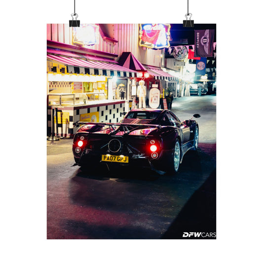 Pagani Zonda F Car Week Poster