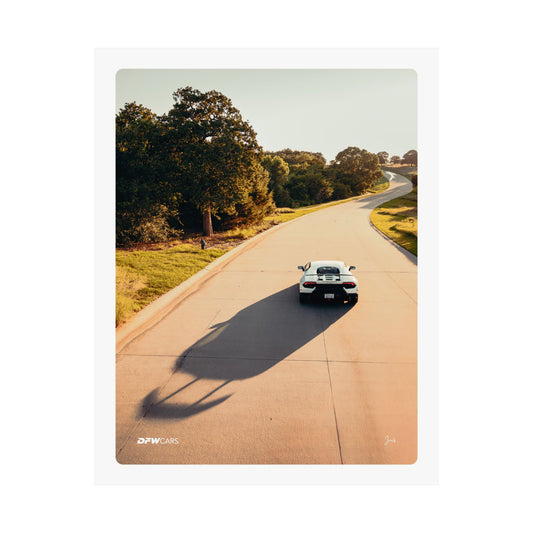 Lamborghini Huracan Sunrise Drive Poster