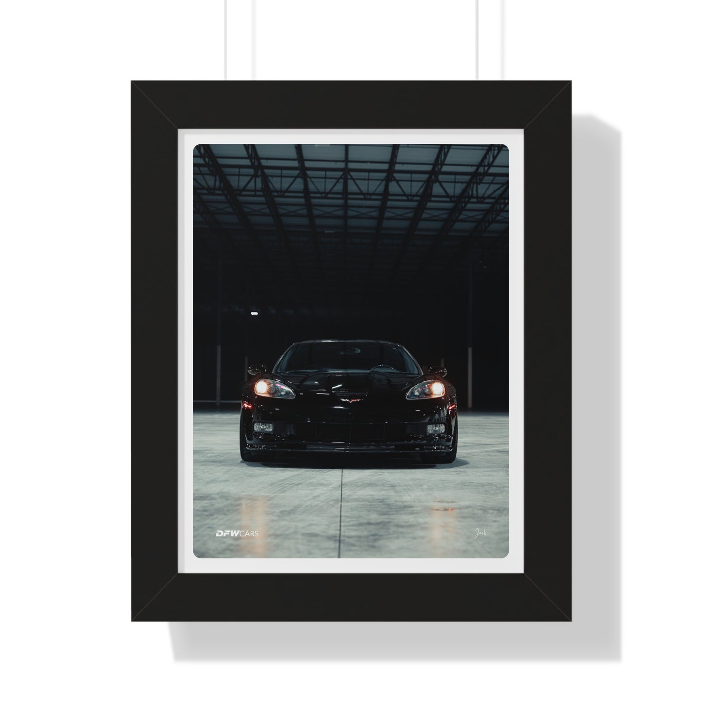 C6 Corvette ZR1 Black Framed Poster
