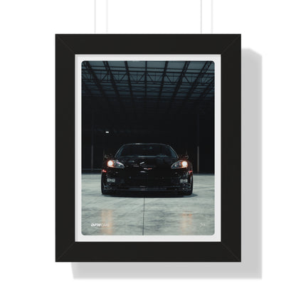 C6 Corvette ZR1 Black Framed Poster