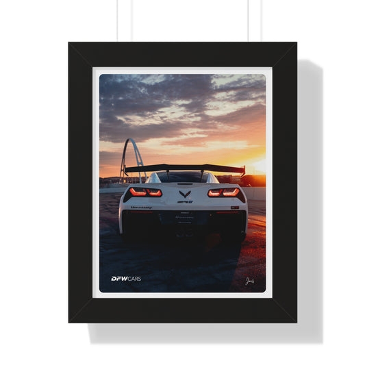 Hennessy C7 ZR1 Framed Poster