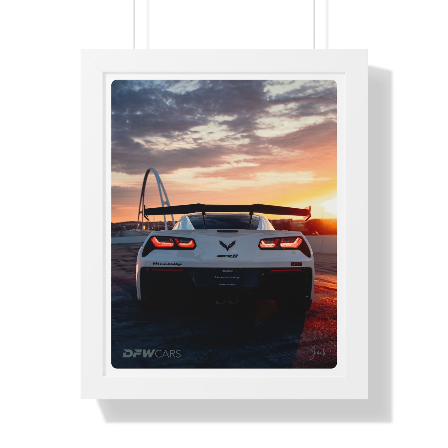 Hennessy C7 ZR1 Framed Poster