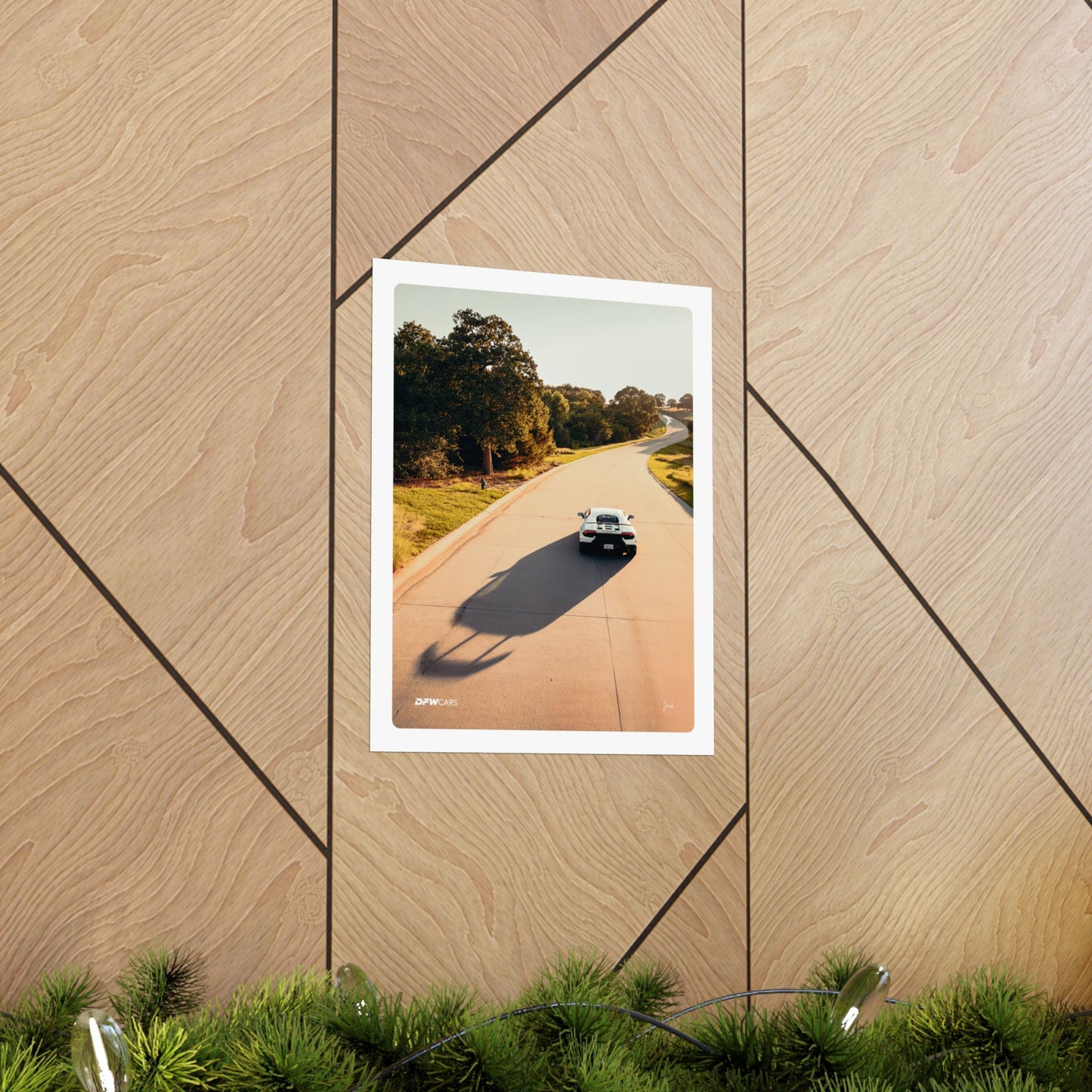 Lamborghini Huracan Sunrise Drive Poster