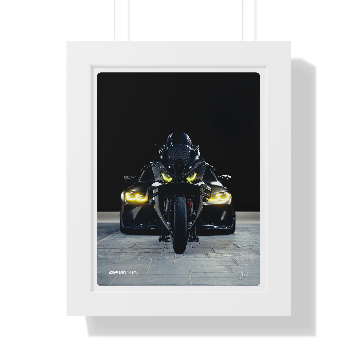 BMW M1000RR x G80 M3 Framed Poster