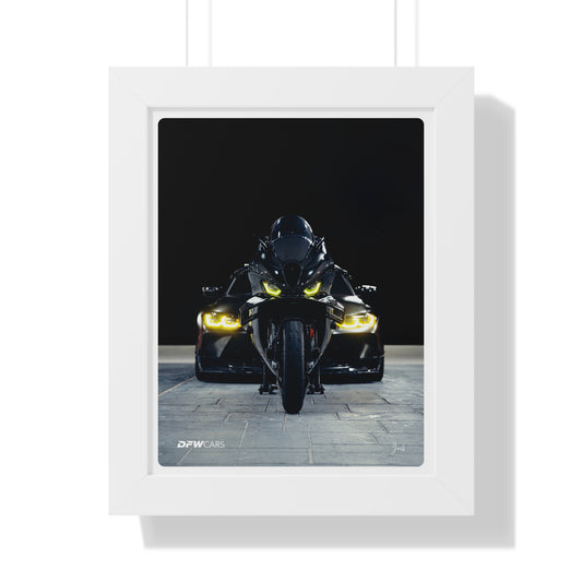 BMW M1000RR x G80 M3 Framed Poster