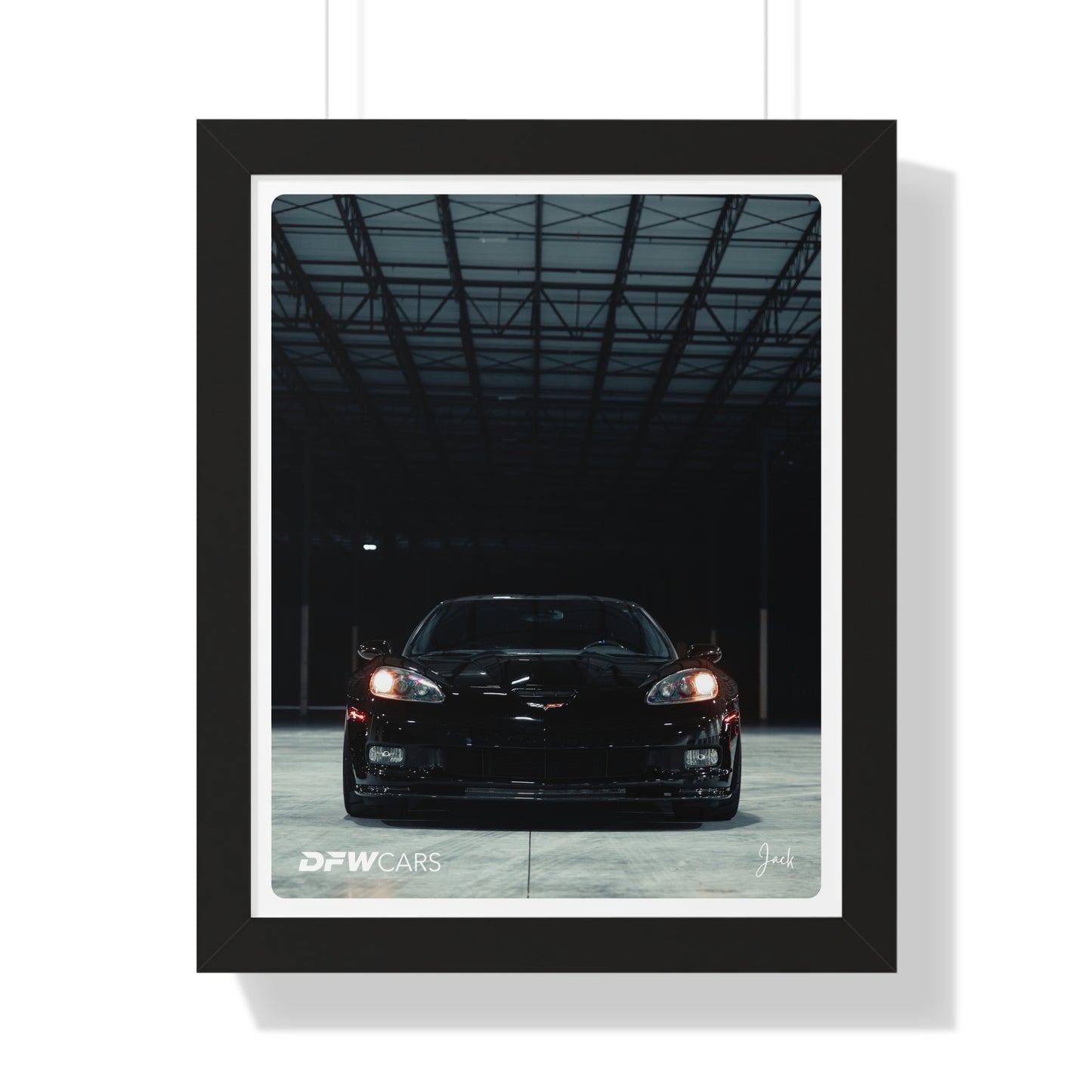 C6 Corvette ZR1 Black Framed Poster