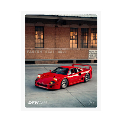 Ferrari F40 Poster