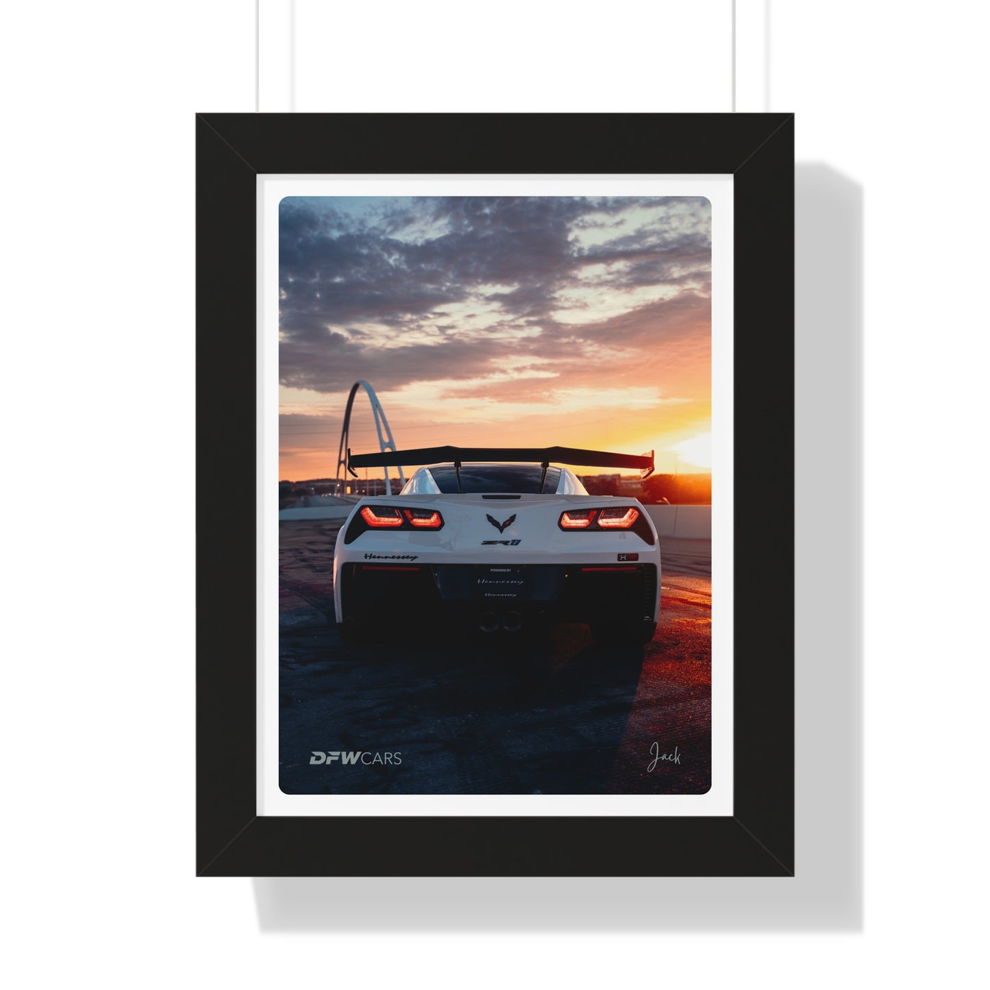 Hennessy C7 ZR1 Framed Poster