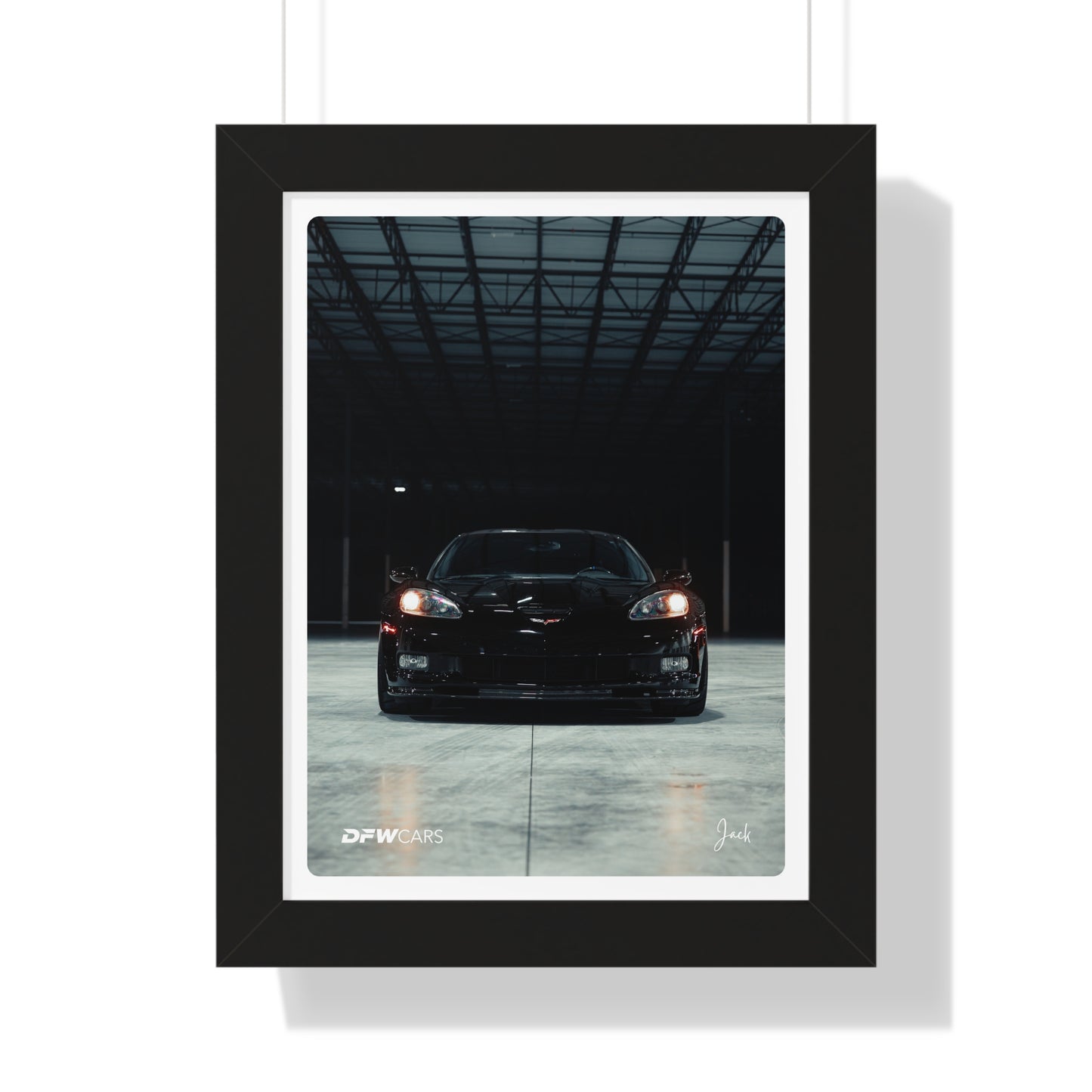 C6 Corvette ZR1 Black Framed Poster