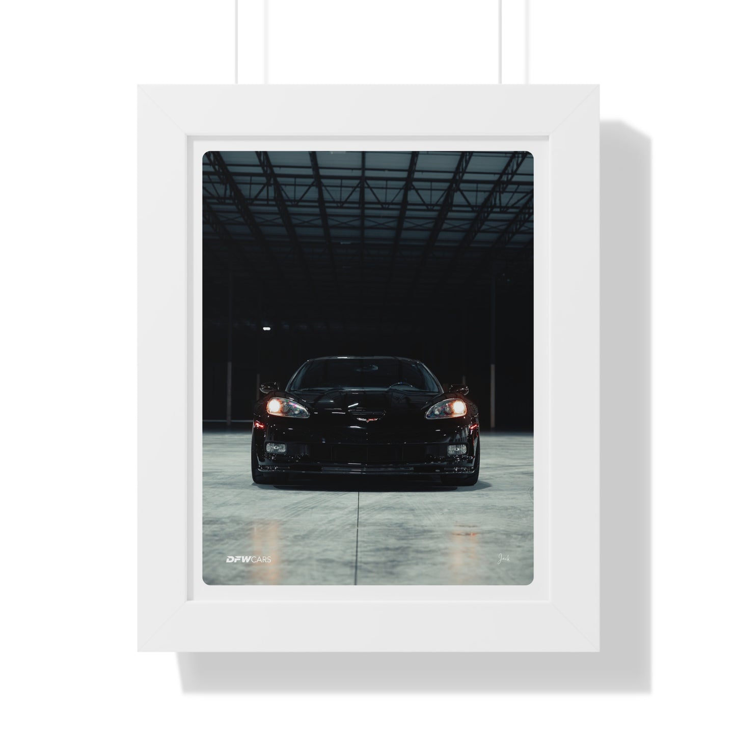 C6 Corvette ZR1 Black Framed Poster