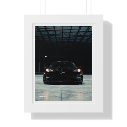 C6 Corvette ZR1 Black Framed Poster
