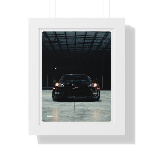 C6 Corvette ZR1 Black Framed Poster