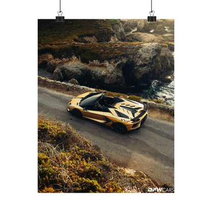 Lamborghini SVJ Roadster Car Week Poster