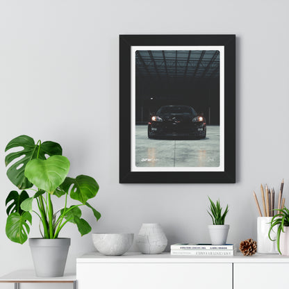 C6 Corvette ZR1 Black Framed Poster