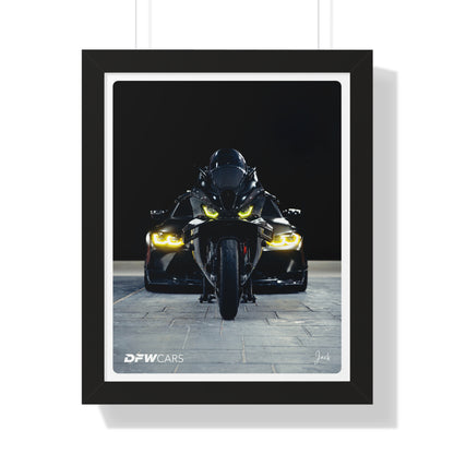 BMW M1000RR x G80 M3 Framed Poster