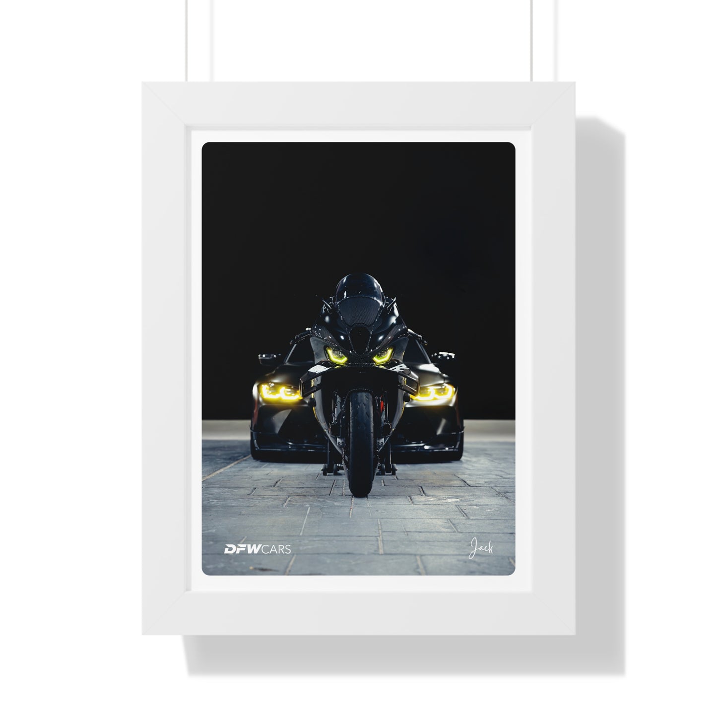 BMW M1000RR x G80 M3 Framed Poster