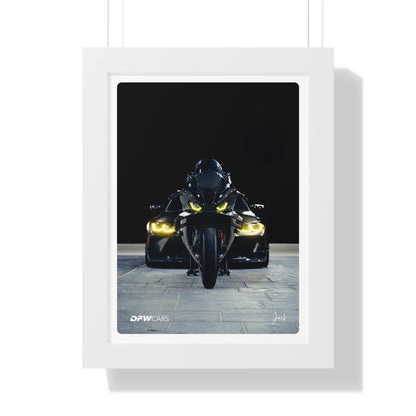 BMW M1000RR x G80 M3 Framed Poster