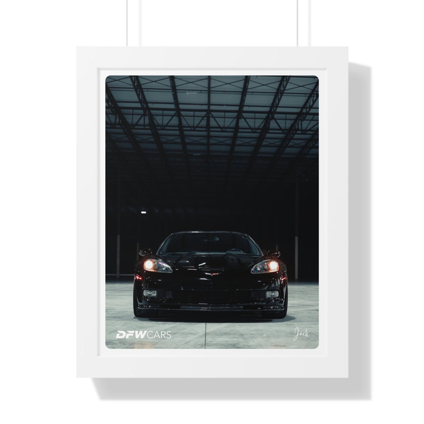 C6 Corvette ZR1 Black Framed Poster