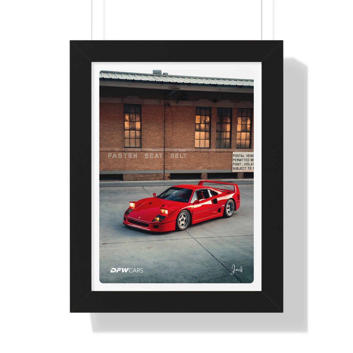 Ferrari F40 Framed Poster