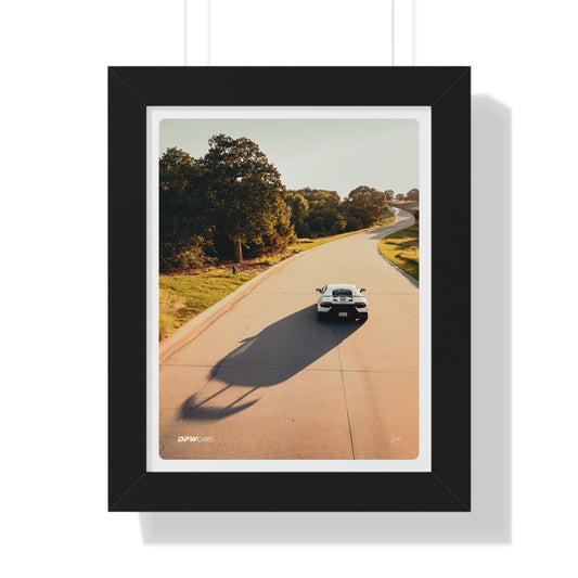 Lamborghini Huracan Sunrise Drive Framed Poster