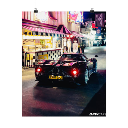 Pagani Zonda F Car Week Poster