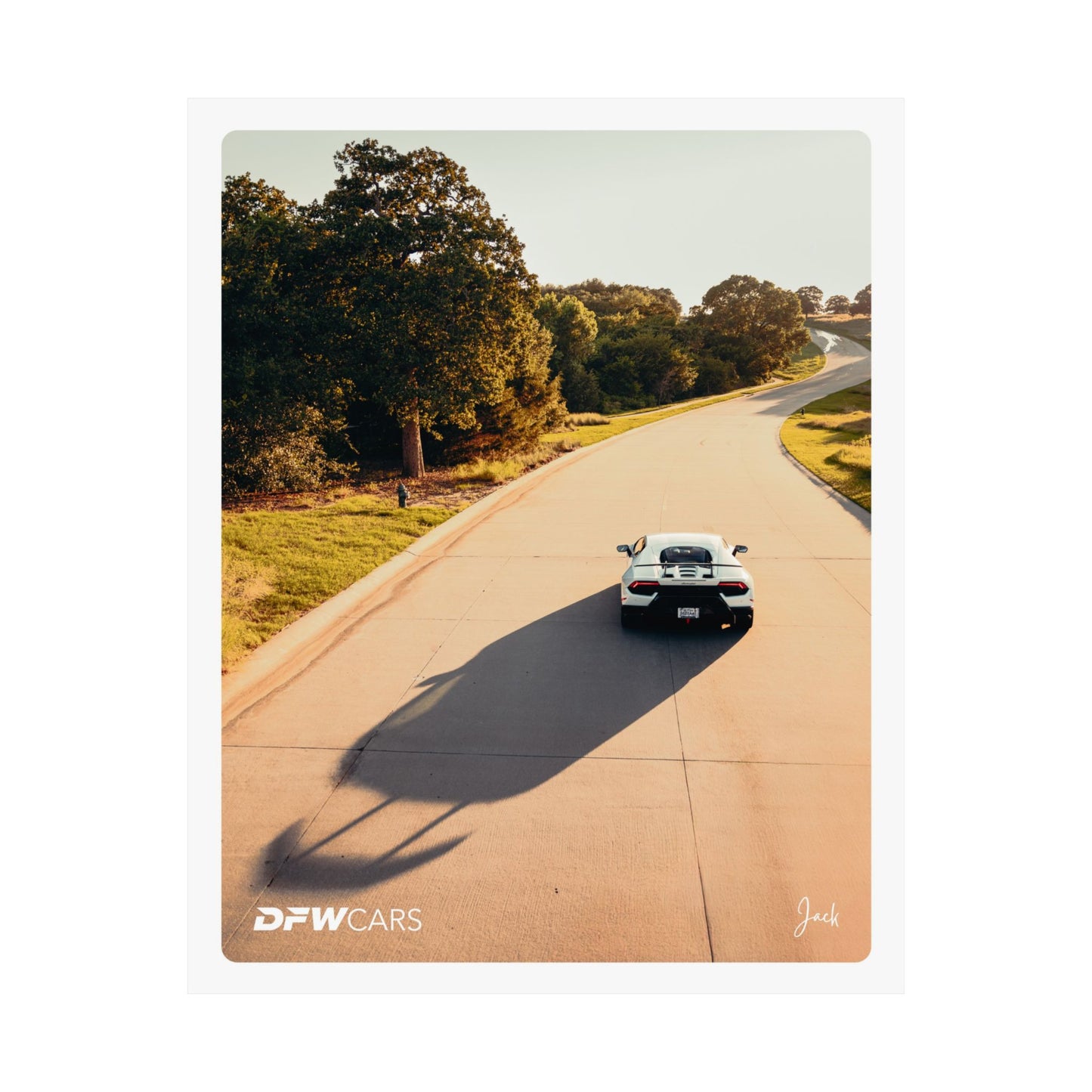 Lamborghini Huracan Sunrise Drive Poster