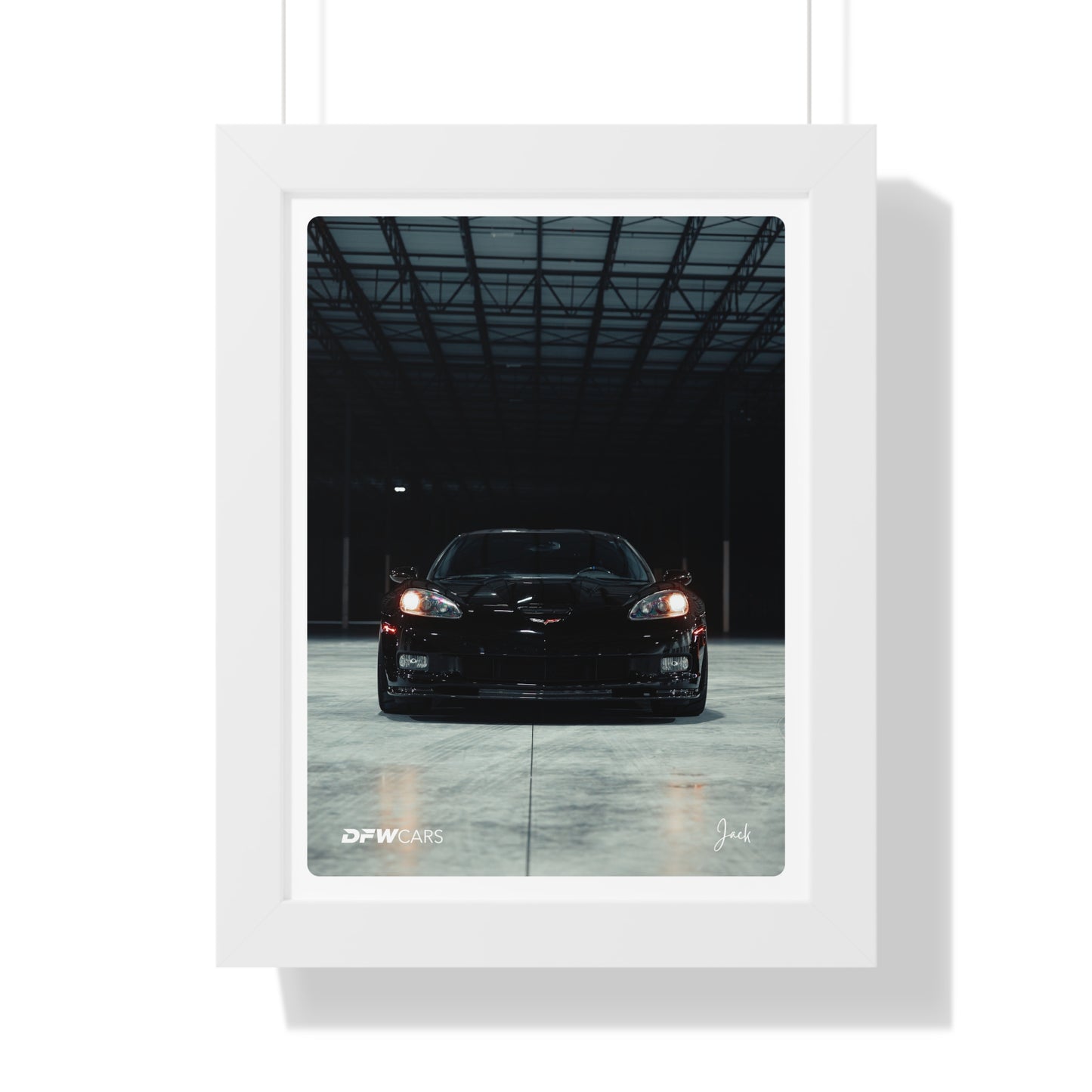 C6 Corvette ZR1 Black Framed Poster
