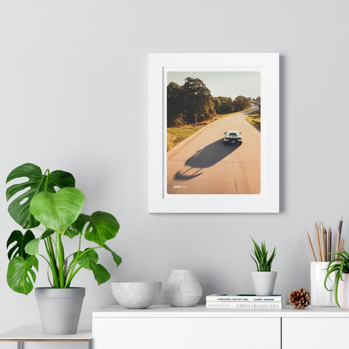 Lamborghini Huracan Sunrise Drive Framed Poster
