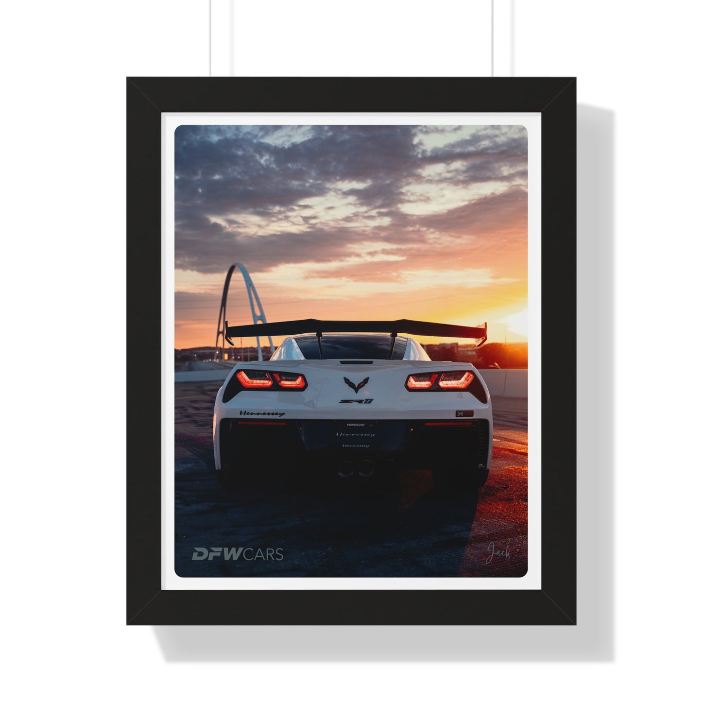 Hennessy C7 ZR1 Framed Poster