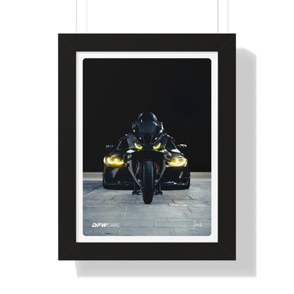 BMW M1000RR x G80 M3 Framed Poster