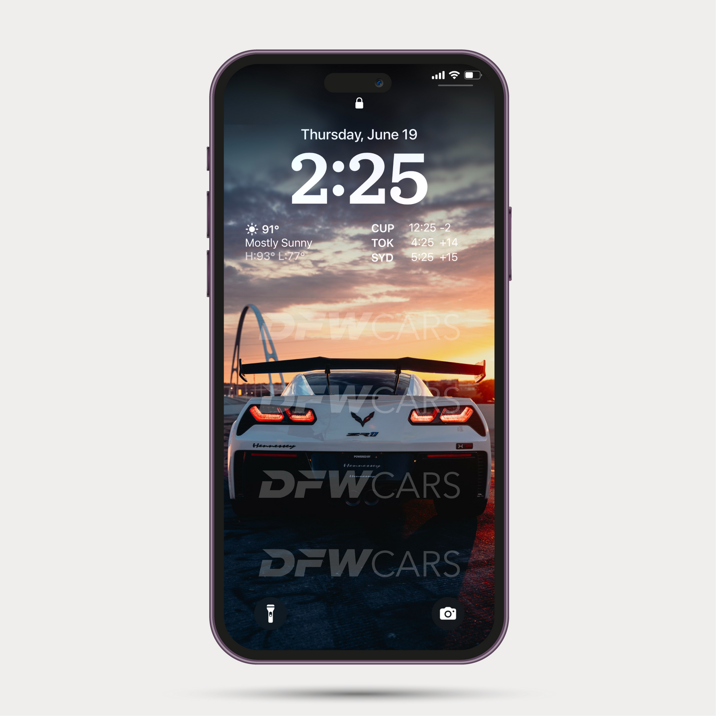 Hennessy Corvette ZR1 Phone Wallpaper Digital Download