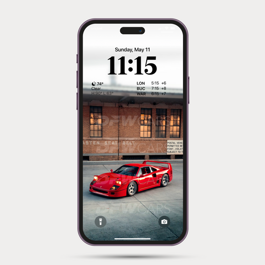 Ferrari F40 Phone Wallpaper Digital Download